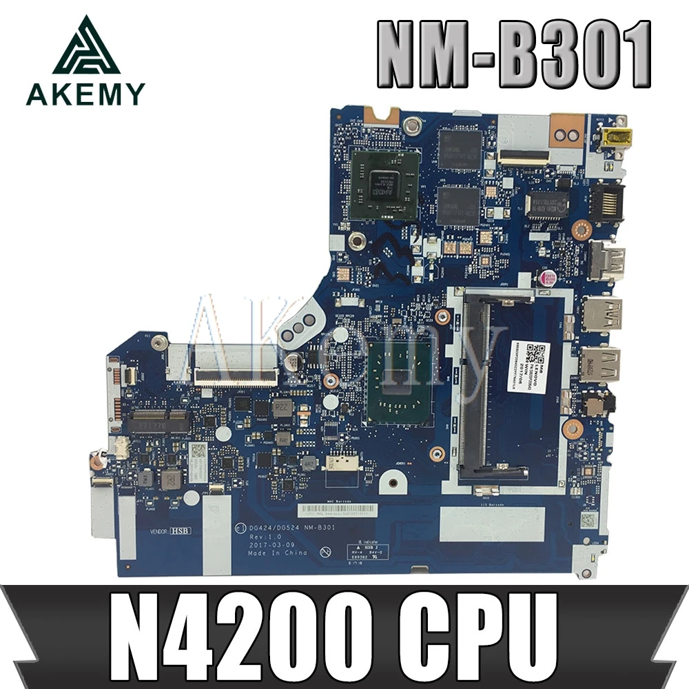 Отлично подходит для For Lenovo 320-15IAP материнская плата с N4200 CPU DDR3 5B20P20646 NM-B301 100%
