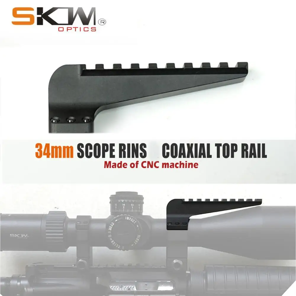 SKWGEAR Tactical 34mm scope rings coaxial rail 34 Scope Picatinny Mil CNC riflescope 34MM mount | Спорт и развлечения