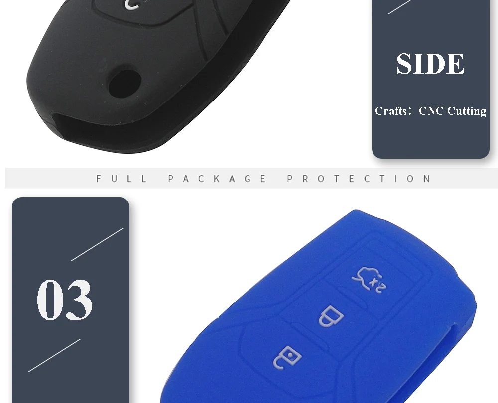 Keyforkess 50pcs custodia protettiva in Silicone per auto chiave per FORD KA Fusion Fiesta Escort Mondeo Galaxy s-max Ranger 3BTN Flip Key 9 Keyforkess 50pcs custodia protettiva in Silicone per auto chiave per FORD KA Fusion Fiesta Escort Mondeo Galaxy s-max Ranger 3BTN Flip Key - Hc94158dcfa6f4d73b4258d390dfc5491a