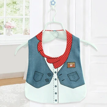 

2020 Cute Baby Bibs Toddler Cotton Long Apron Cartoon Print Waistcoat Children Feeding Smock Bib Baby Stuff