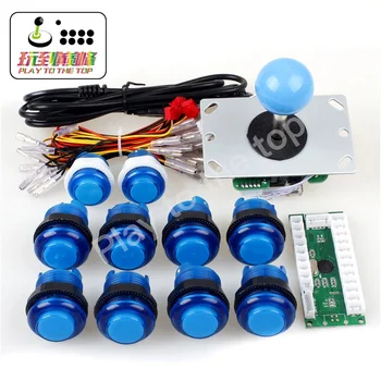 

Arcade DIY Kits Parts USB Encoder To PC Games 5Pin Joystick + 10x LED Illuminated Push Buttons For Mame Raspberry pi 2 3