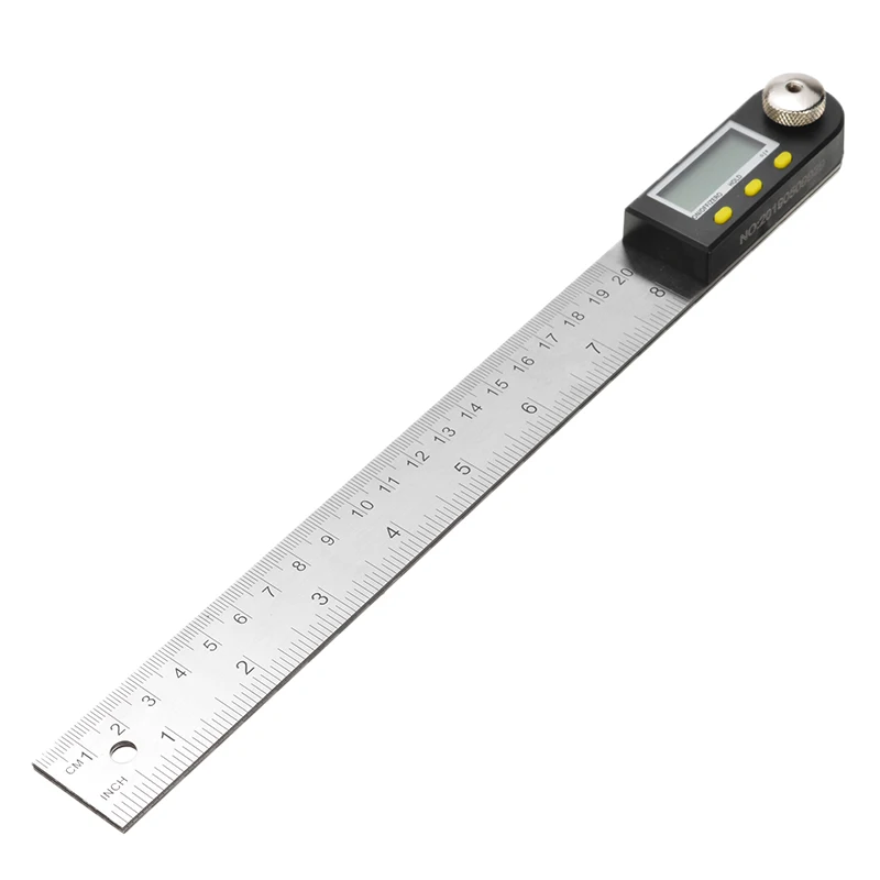  New 200mm Stainless Steel Digital Ruler360 Degree Digital Angle Digital Ruler Protractor Angle Find