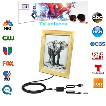 

Indoor DIY Digital HDTV Antenna Receiver Frame Antenna with Signal Amplifier Booster DVB-T2 4k Clear Satellite Tv Receiver Dish
