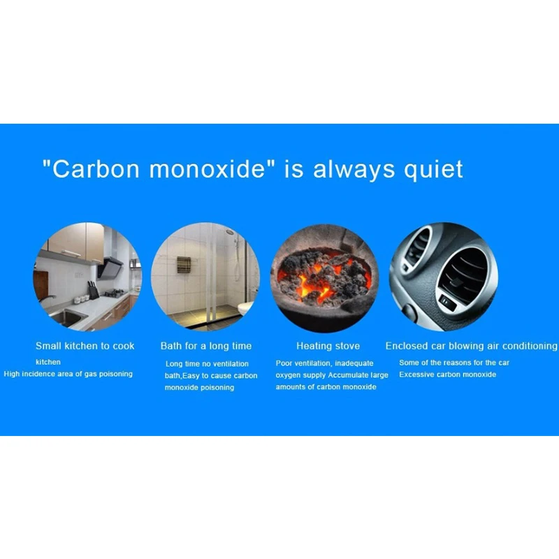 Z-wave Carbon Monoxide Detector Sensor Alarm 85dB/1m Smart Home EU Version 868.42mhz Z wave Smart detector