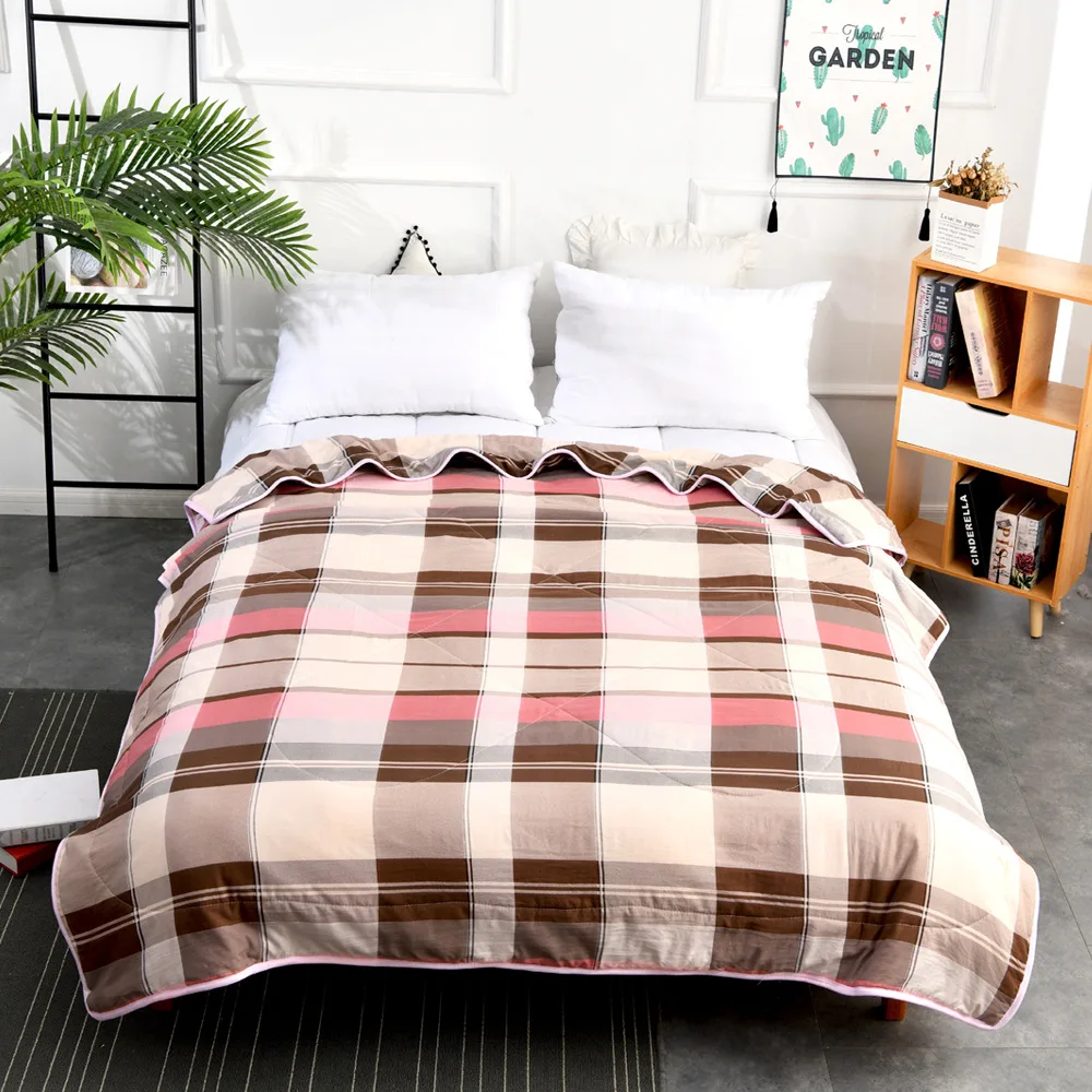 

[Xuan Yan] New Style Washed Cotton Summer Blanket Airable Cover yu si mian Machine Washable Summer Quilt Children Quilt