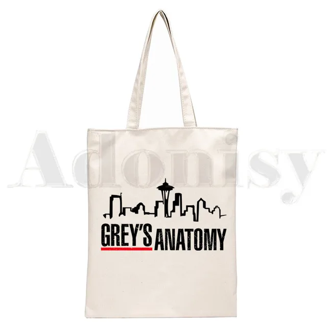 Greys Anatomy You're My Person Ullzang Hip Hop Hipster Cartoon Print Shopping Bags Girls Fashion Casual Pacakge Hand Bag N1920G
