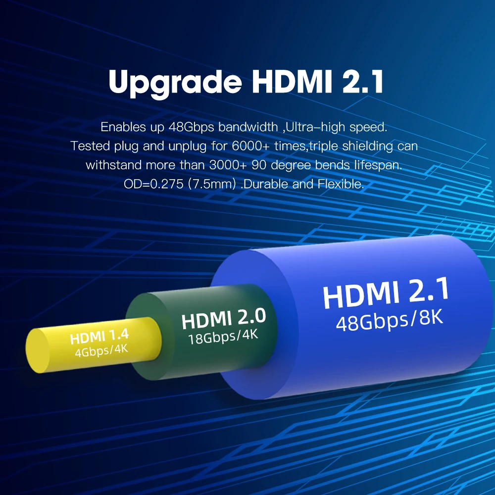Кабель HDMI 2 1 ARC MOSHOU 8 к 60 Гц 4 120 48 Гбит/с|Кабели VGA| |