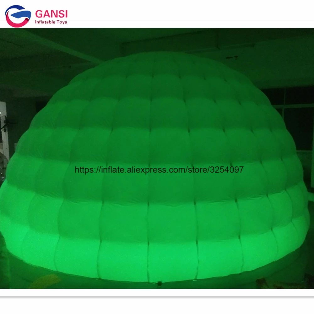 Free shipping door to door event party lighting toy tent inflatable air dome tent with coloful lights