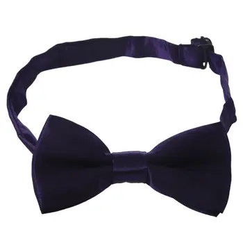 

Children Kids Boys Girls Clip-on Suspenders Elastic Adjustable Braces With Cute Bow Tie dark purple