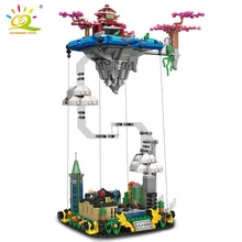 Huiqibao 1116 pçs mitos lua guanghan palácio celestial blocos de construção lendas castelo arquitetura tijolo conjunto cidade brinquedo para crianças