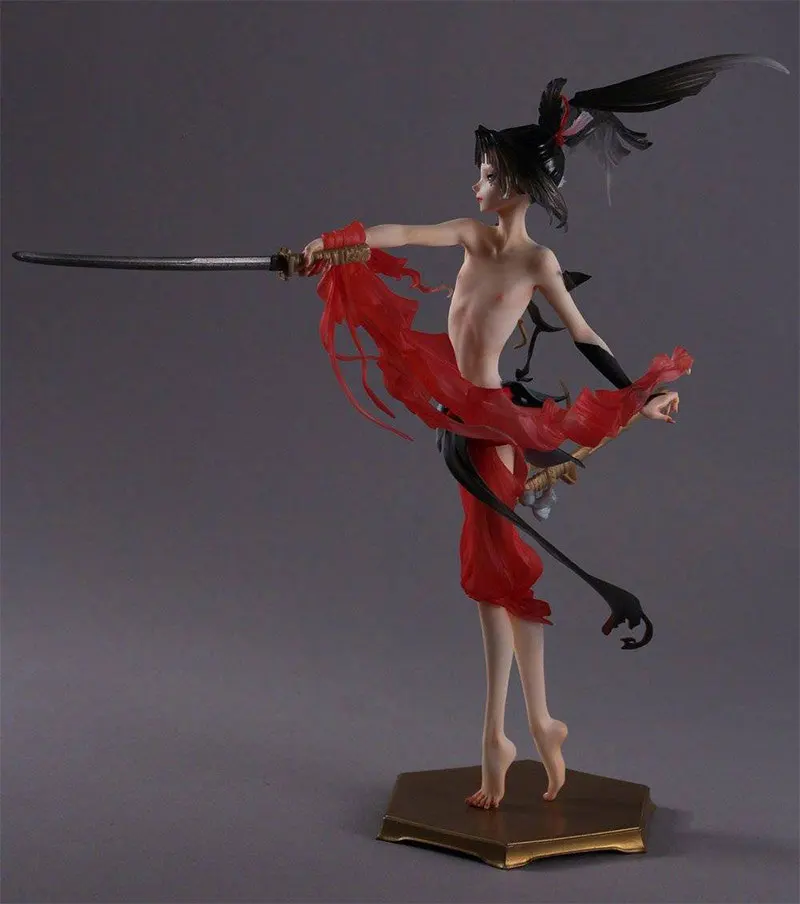 Сексуальный 20 см Высота Touken Ranbu онлайн настоящий меч будет уничтожать миниатюрные статические моделирование Неокрашенная сборка фигурка Смола Модель наборы
