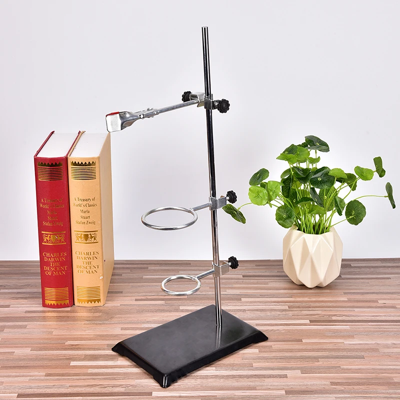 

1 Set High Retort Stand Iron Stand 50CM With Clamp Clip Laboratory Ring Stand School Education Supplies Educational Equipment