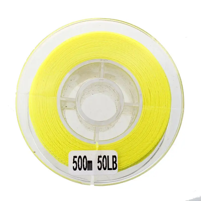ABZB-500M 50 фунтов красочные 4 нити Multifilament PE плетеная леска(светильник зеленый