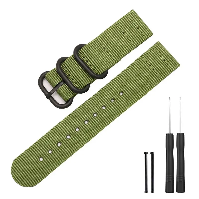 Army Green Нейлоновый ремешок для наручных часов с защитой от царапин, сменный Браслет для Garmin Fenix 5/Instinct, аксессуары для умных часов 22 мм - Цвет: Army Green