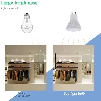 

GU10 LED Bulbs Daylight, 3W LED Light Bulb Replace 30W Halogen, Dimmable 5000K 120V 300 Lumens, Pack of 6