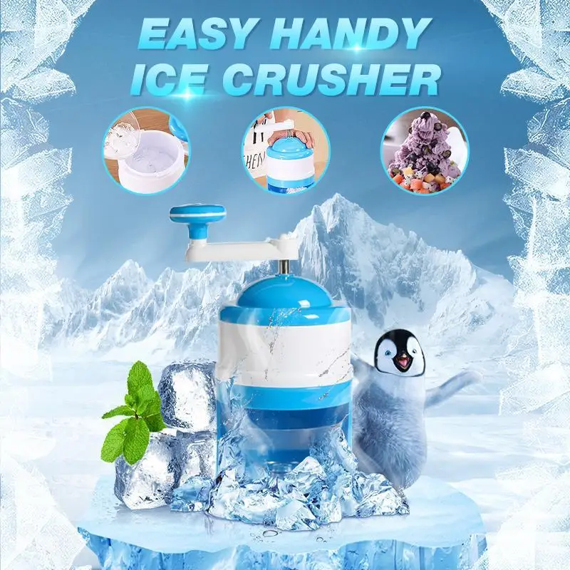 Handle DIY Ice Crusher Manual Portable Slush Maker Home Snow Cone Smoothie Block Making Machine Shaver | Дом и сад