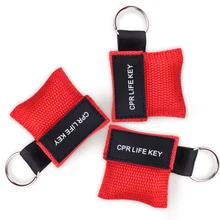 3Pcs First Aid CPR Mask Keychain Emergency CPR Resuscitators Mask Breathing Face Shield Health Care Artificial Breathing Tools