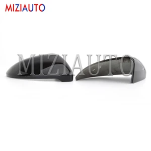 Image 2 - Cubierta de espejo retrovisor lateral, tapas para VW, Golf 7, MK7, 7,5, GTI, Touran, 2014 2017, para retrovisor de puerta, cubierta negra brillante