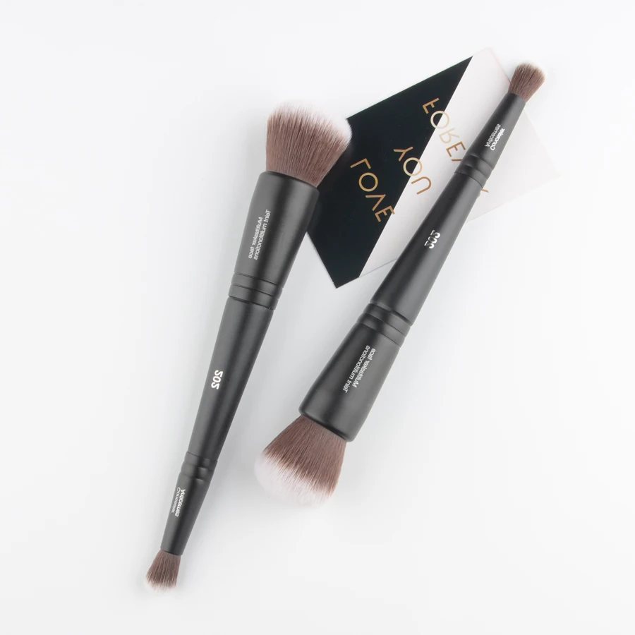 1 Pezzo Double Ended Multitasker Face Concealer 202 Foundation Makeup Brushes Halo Dye Make Up Brush Mine Powder