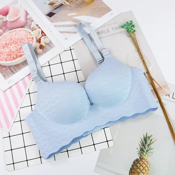

Women's Simple Bras Underwear Women Super Push Up Seamless Bra Gather Adjustable Girls Lingerie Bra