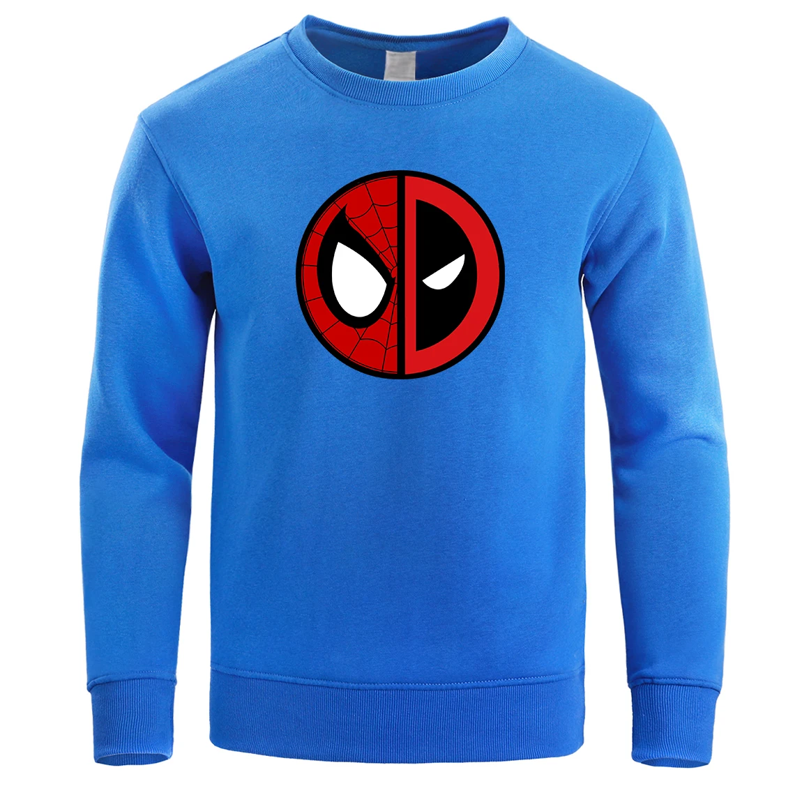 Человек-паук толстовка мужская Dead Poll Crewneck толстовки зимние супер герой флис теплый белый мужской пуловер уличная одежда - Цвет: Blue