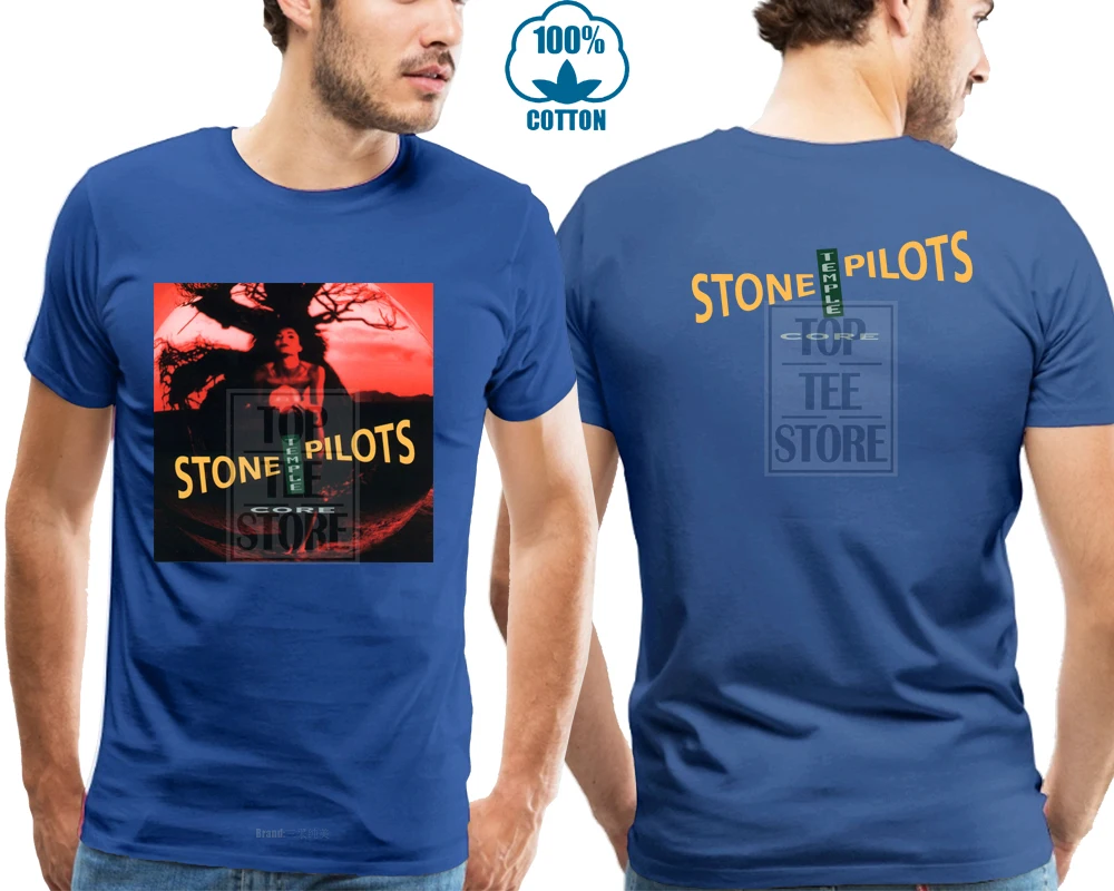 Синий Stp Stone Temple Pilots* Основной альбом рок-группы Мужская черная футболка S 4Xl 011765 - Цвет: Синий