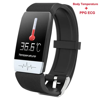 

2020 Smart Watch T1s with Body Temperature ECG Fitness Band Heart Rate Monitor Call Reminder Smartwatch Sport Men Women Gifts