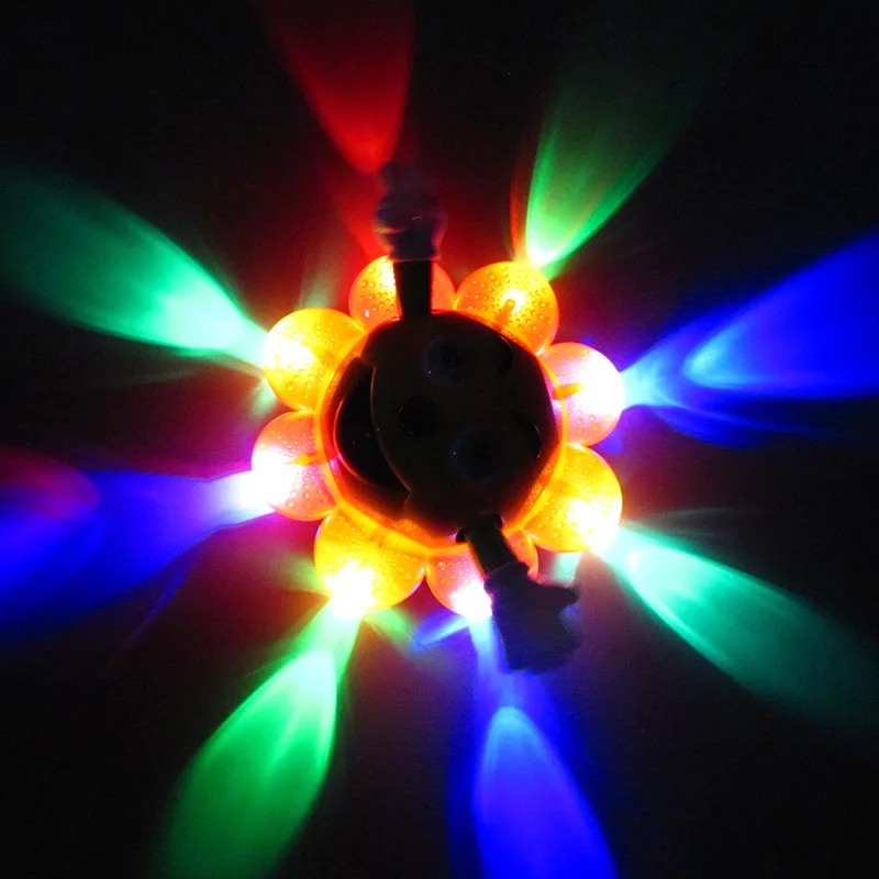 Электрический музыкальный светильник ing Подсолнух Универсальный светодиодный светильник красочный вращающаяся игрушка 360 градусов цветок детский подарок