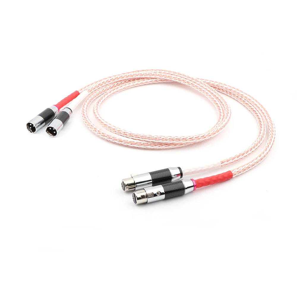 8TC Hifi Hi End Hiend OCC медный AV основной кабель динамика с углеродным волокном XlR к XLR