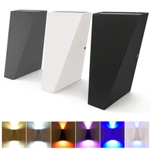 Двухголовый 12 Вт светодиодный настенный светильник водонепроницаемый COB настенный канделябр для зала спальни коридора туалет и ванная комната освещение