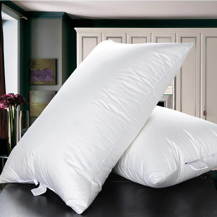 Хороший для сна пятизвездочный качественный гусиный наполнитель материал хлопок высота 20 см размер 48x74 см Удобная мягкая эластичная подушка