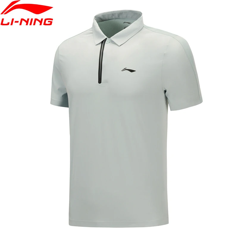 

(Break Code)Li-Ning Men Training Polo AT DRY 86%Polyester 14%Spandex T-shirts LiNing Sports Regular Fit Tees APLP027 MTP498