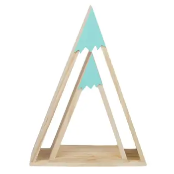

2PCS Nordic Style Wooden Wall Mounted Triangle Floating Shelves Books Shelf Phones Wallets Storage Rack Keys Storge Decor Shelf