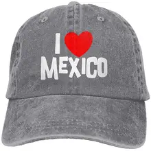 Мехико любовь унисекс Jeanet Спорт на открытом воздухе шляпа регулируемая бейсболка