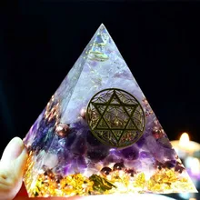 Orgonite Pyramid Amethyst Sahasrara Chakra Jeremiel Natural White Crystal To Improve Mood Resin Pyramid Crafts C0146 Orgonite Pyramid Amethyst Sahasrara Chakra Jeremiel Natural White Crystal To Improve Mood Resin Pyramid Crafts C0146
