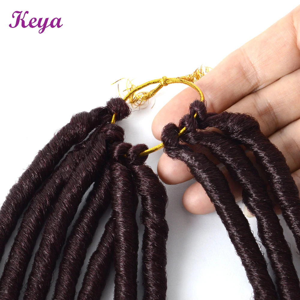 Faux Locs Crochet Hair 14 inch Braiding Hair Extensions 20 Roots/pack Soft Dreadlocks Synthetic Crochet Braiding Extension
