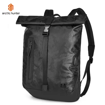 

ARCTIC HUNTER Travel Backpack for Men USB Charging Climbing Backpacks Male Large Capacity Laptop Leather Bag Waterproof Mochilas