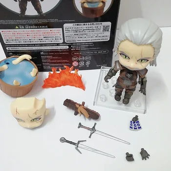 

10CM Witcher-ed 3 Wild Hunt 907 Geralt White Wolf Geralt PVC Action Figure Collection Model Toy Gifts