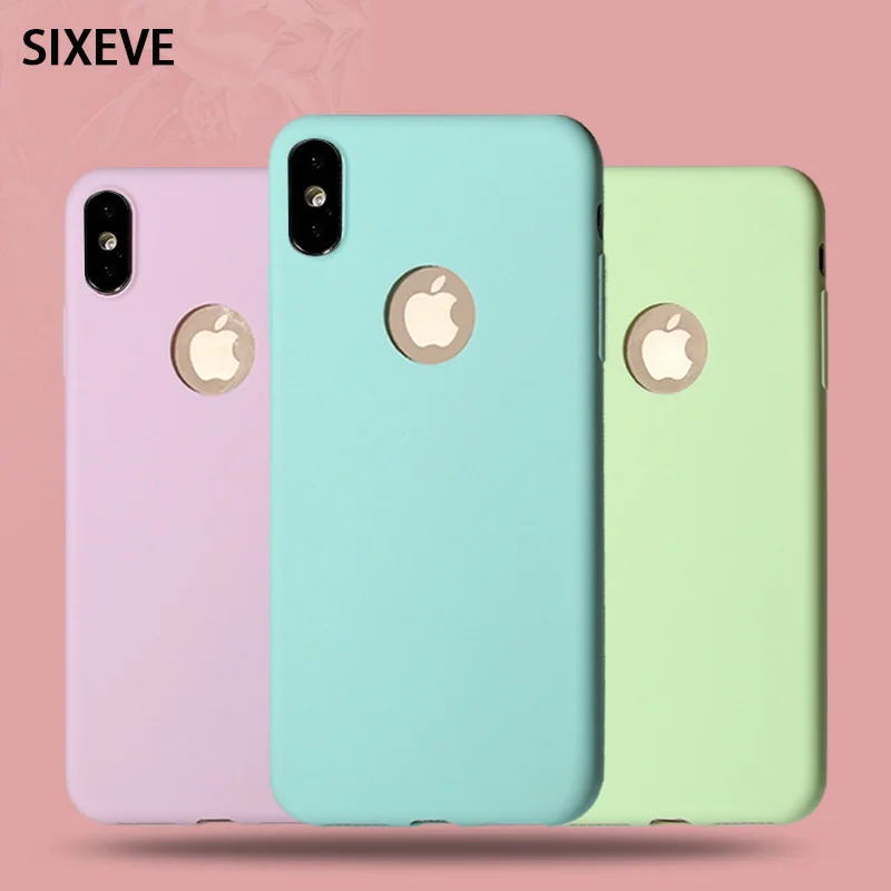

Sixeve multicolor Soft Silicone Phone Case For iPhone 7 8 Plus 5 5S SE 6 6S X Ultra-thin shockproof back cover