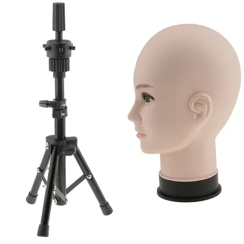 

Professional Wig Display Tool Set, 22 Inch Mannequin Head Holder Stand with Tripod Model Support for Wig Hat Glasses Display