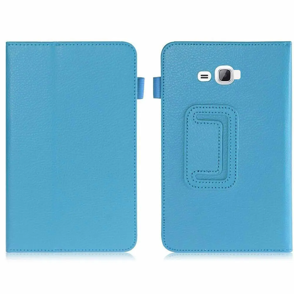 Противоударный кожаный флип-чехол с подставкой для Samusng Galaxy Tab E 8,0 дюймов SM-T377 SM-T375 SM-T378 чехол Авто Режим сна/пробуждения умный чехол - Цвет: Light Blue