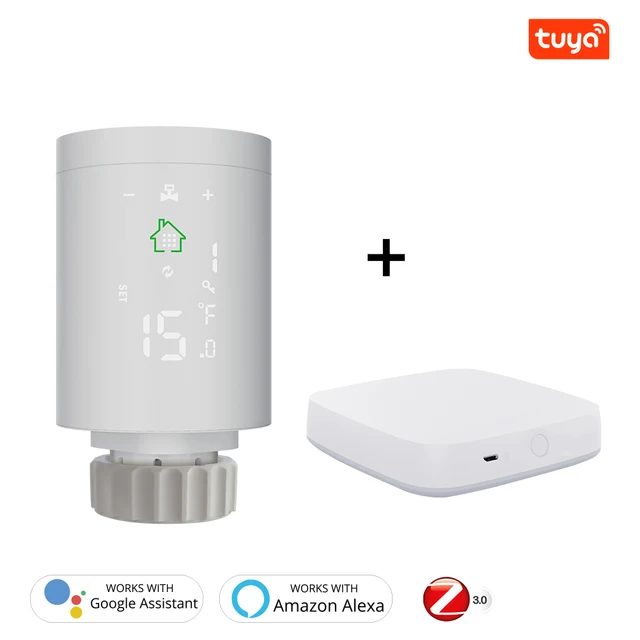 Tuya ZigBee3.0 Smart Radiator Actuator Programmable Thermostatic Radiator Valve Temperature Controller Voice Control via Alexa option 1