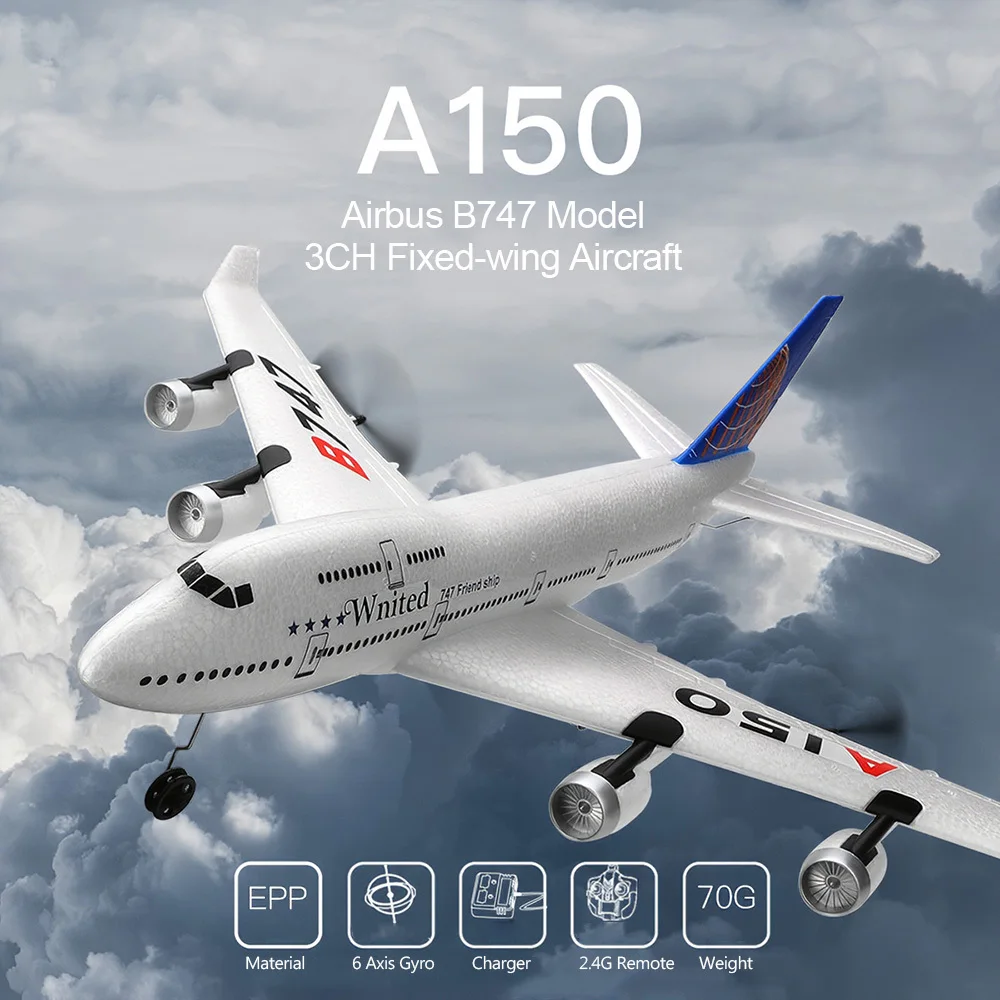 WLtoys радиоуправляемый самолет с фиксированным крылом Xk A150 модель аэробуса B747 Epp 2 4