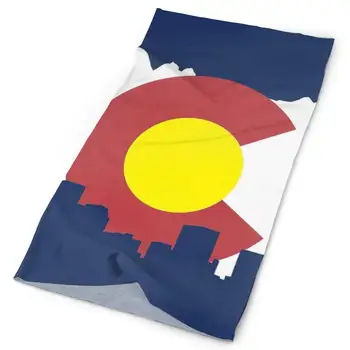 

SHINYWEET Breathable Colorado State Skyline USA Flag Headwear Neck Gaiter Face Mask Magic Scarf Tube Mask Bandana Balaclava
