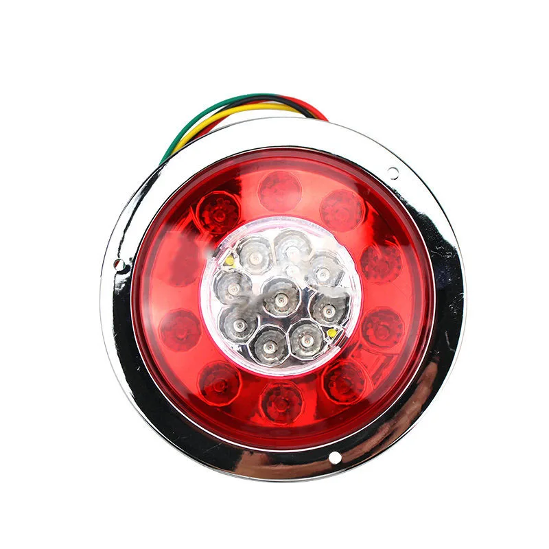2 шт 4 круглые красные/Янтарные 16LED грузовые трейлеры тормозные поворотные сигнальные задние фонари лампы