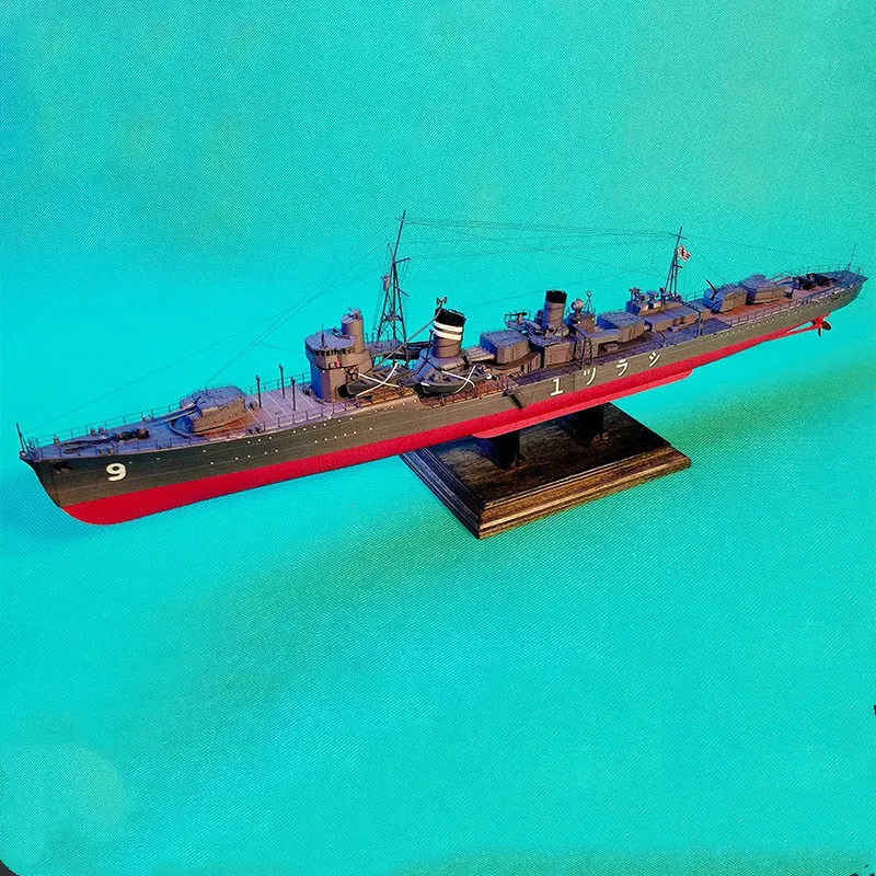 

Paper Japan IJN Shiratsuyu Destroyer Battleship boat Model Toys Handmade DIY ship creative show props Collection Gift