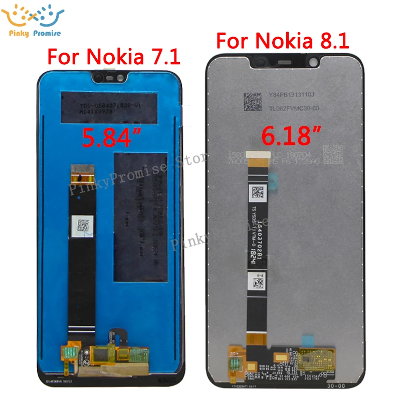For Nokia 7.1 LCD Display Touch Screen Digitizer 8.1 Replacment X7 display Assembly Replacement|Экраны для мобильных