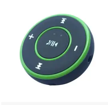 green Беспроводной Bluetooth Медиа пульт дистанционного управления Кнопка Hands-free A2DP аудио приемник адаптер стерео с 3,5 мм, AUX, разъем автомобильный комплект - Название цвета: green