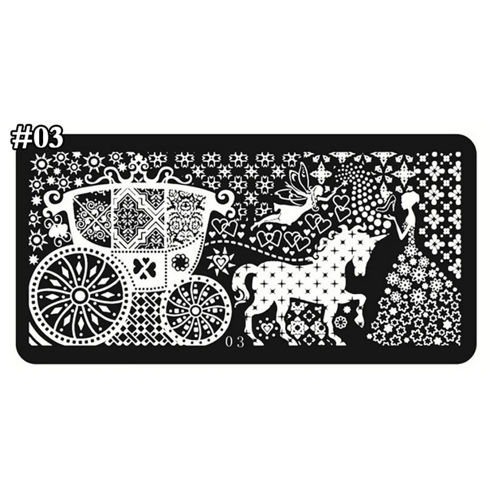 

Lychee Life DIY Metal Painting Embossing Template Creative Embossing Folders For Nail Art Printing Decoration