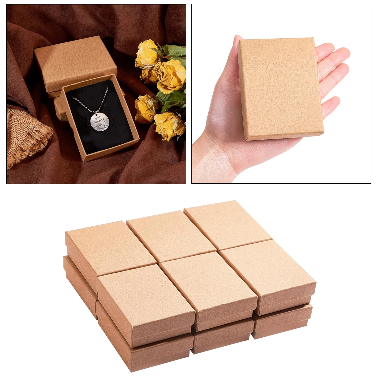 12pcs Cardboard Paper Jewelry Rings Display Case Box Gift Box Wholesale